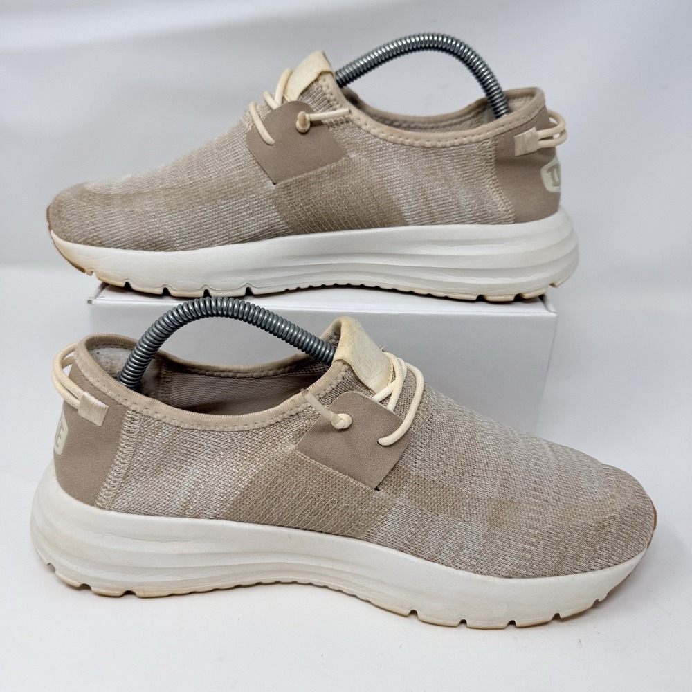 Hey Dude Sirocco Stretch Sox Womens 10 Neutral Beige Knit Slip On Sneakers 40148 - Picture 2 of 10